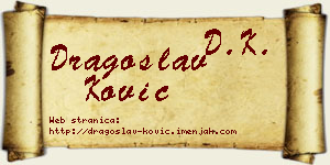 Dragoslav Ković vizit kartica